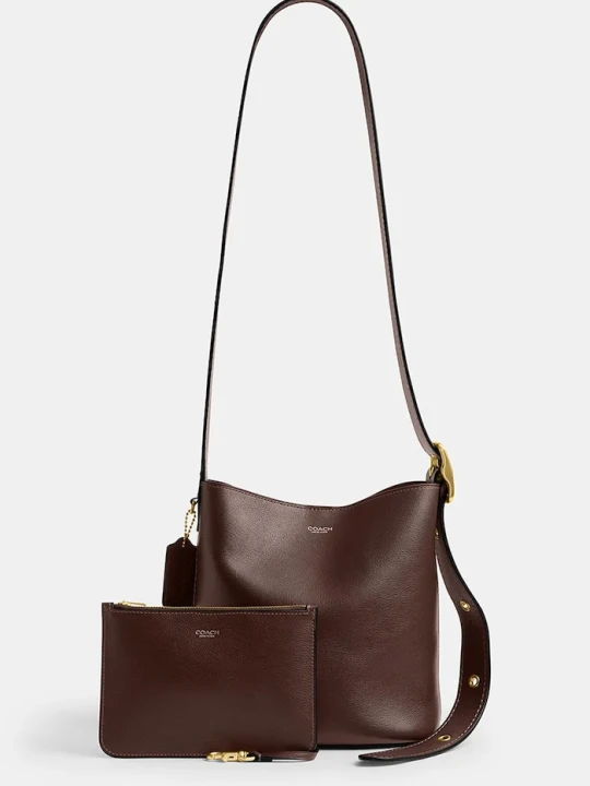Zdjęcie produktu Coach torebka crossbody damska skórzana Bleecker Bucket Bag 21 brązowy