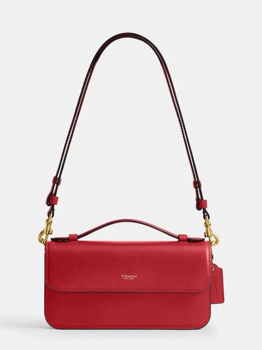 Zdjęcie produktu Coach torebka crossbody damska skórzana Elora Top Handle czerwony