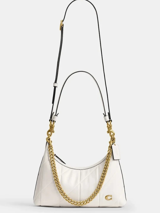 Zdjęcie produktu Coach torebka crossbody damska skórzana Soft Quilted Juliet Shoulder Bag 25 biały