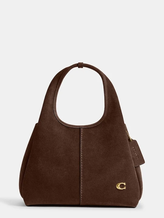 Zdjęcie produktu Coach torebka crossbody damska zamszowa Suade Lana Shoulder Bag 23 brązowy