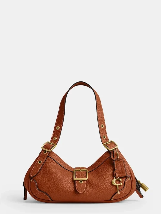Zdjęcie produktu Coach torebka damska skórzana Small Drifter Bag pomarańczowy