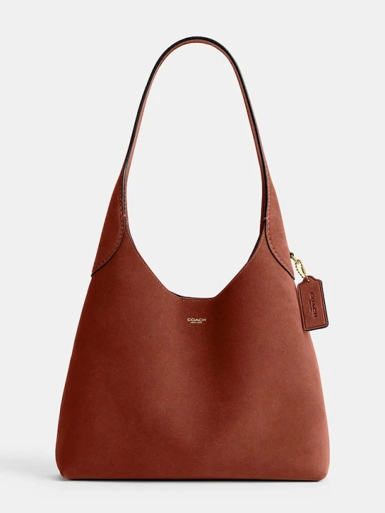 Zdjęcie produktu Coach torebka damska zamszowa Brooklyn Shoulder Bag 28 brązowy