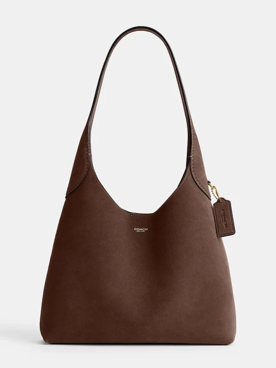 Zdjęcie produktu Coach torebka damska zamszowa Brooklyn Shoulder Bag 28 brązowy