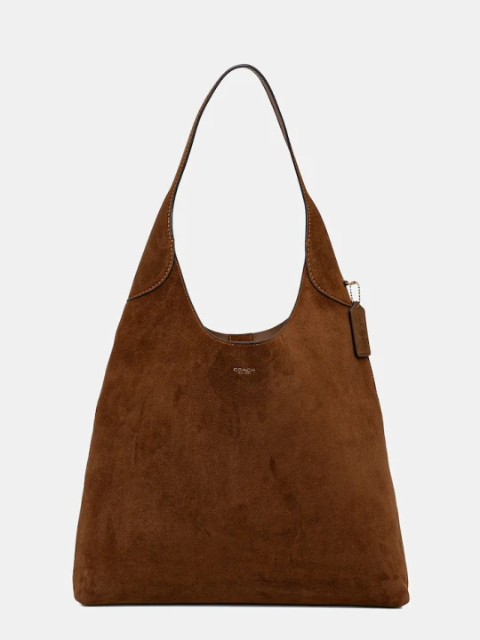 Zdjęcie produktu Coach torebka shopper damska zamszowa Suade Brooklyn Shoulder Bag 39 brązowy