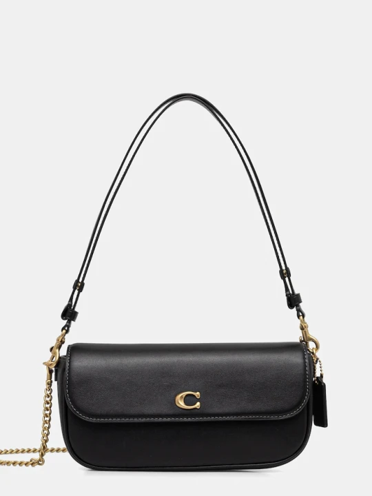 Zdjęcie produktu Coach torebka skórzana Brook Flap Chain Bag czarny