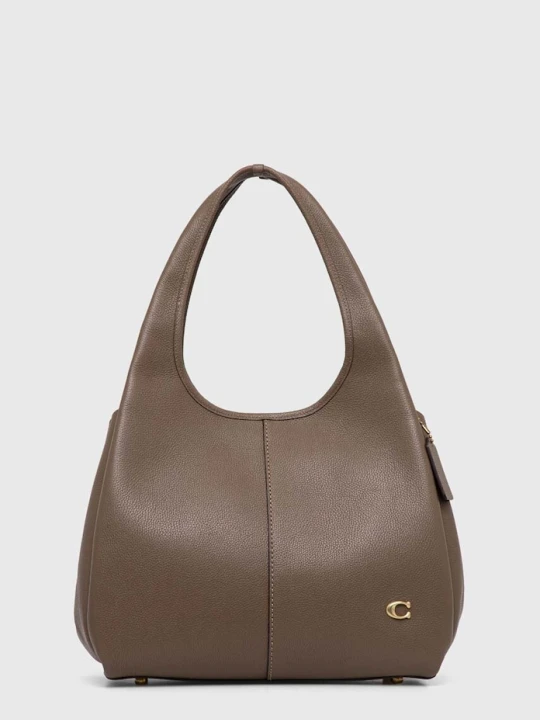 Zdjęcie produktu Coach torebka skórzana Lana Shoulder Bag brązowy