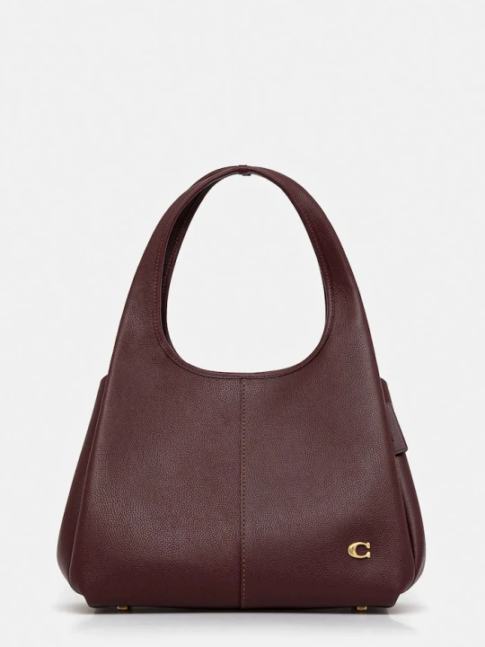 Zdjęcie produktu Coach torebka skórzana Lana Shoulder Bag bordowy