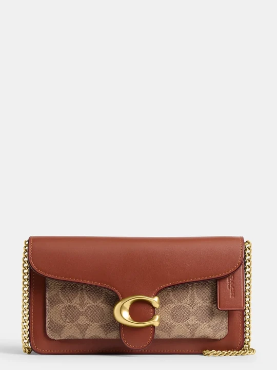 Zdjęcie produktu Coach torebka skórzana Tabby Chain Clutch In Signature Canvas