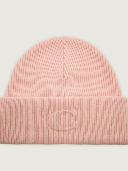 Zdjęcie produktu Coach Wełniana czapka EMBOSSED pudrowy róż