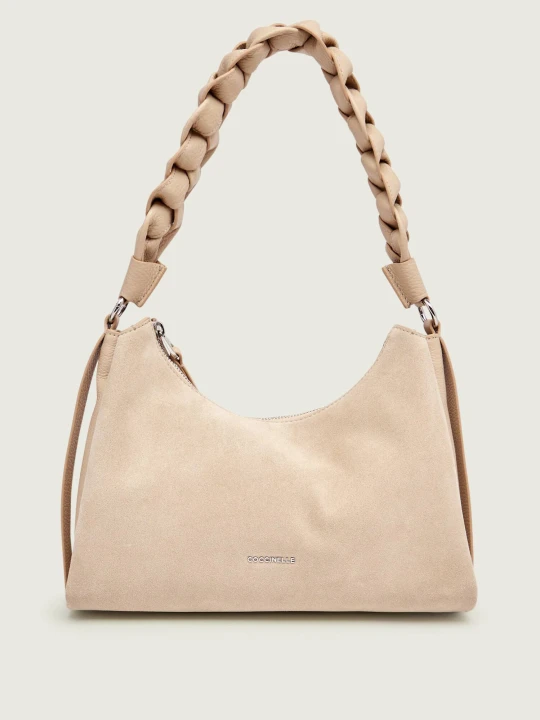 Zdjęcie produktu Coccinelle Hobo Coccinelle Boheme | zamsz | z dodatkiem skóry beżowy