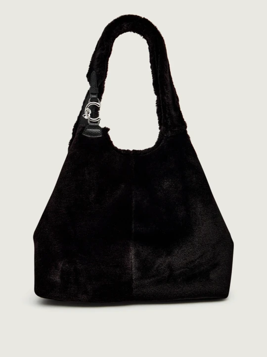 Zdjęcie produktu Coccinelle Shopperka Coccinelle C-Easy | shearling | z dodatkiem skóry czarny
