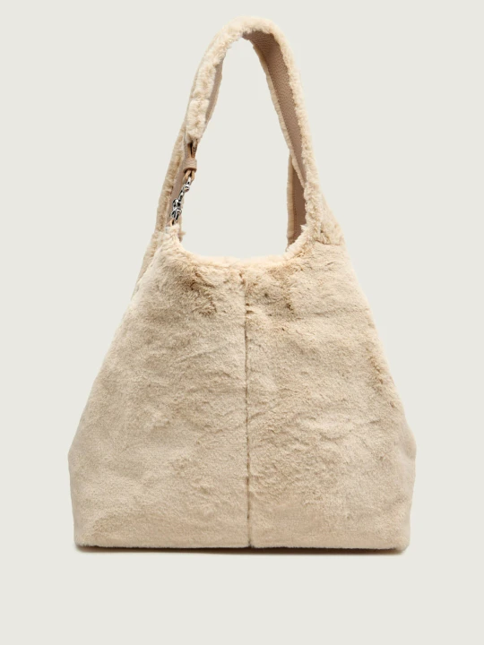 Zdjęcie produktu Coccinelle Shopperka Coccinelle C-Easy | shearling | z dodatkiem skóry beżowy