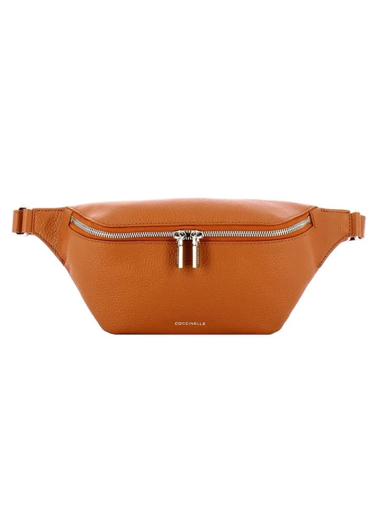Zdjęcie produktu COCCINELLE Skórzana torebka w kolorze jasnobrązowym - 21 x 12 x 15 cm rozmiar: onesize
