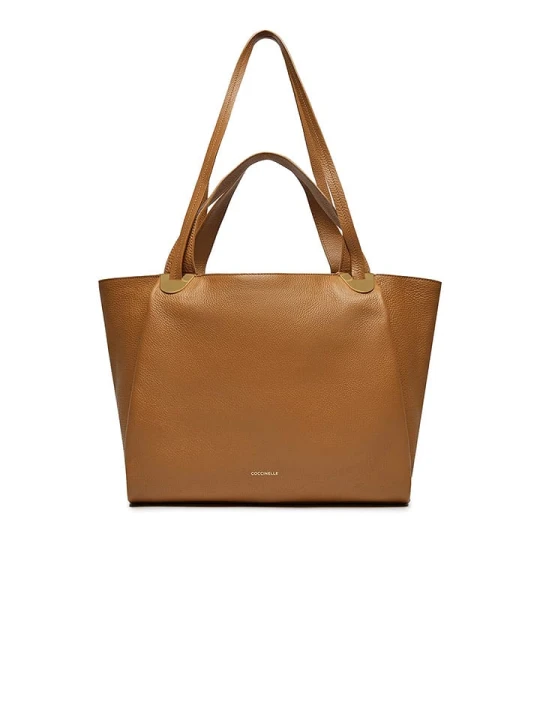 Zdjęcie produktu COCCINELLE Skórzana torebka w kolorze jasnobrązowym - 35 x 29 x 19 cm rozmiar: onesize