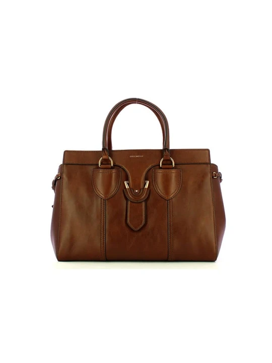 Zdjęcie produktu COCCINELLE Skórzana torebka w kolorze jasnobrązowym - 36 x 26 x 15 cm rozmiar: onesize