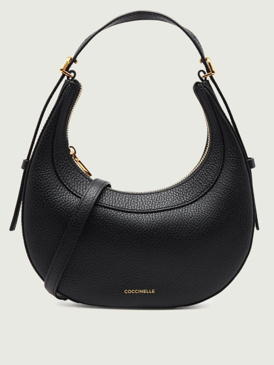 Zdjęcie produktu Coccinelle Skórzane hobo Coccinelle Whisper Mini czarny