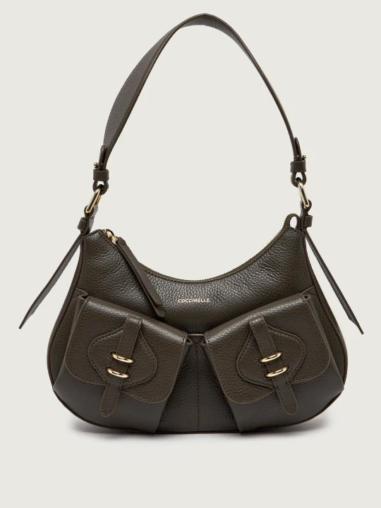 Zdjęcie produktu Coccinelle Skórzane hobo Coccinelle Mavery Pocket brązowy