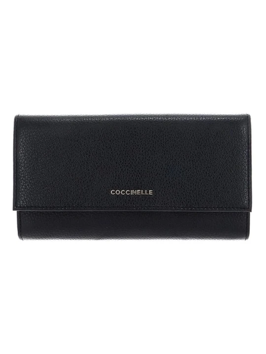 Zdjęcie produktu COCCINELLE Skórzany portfel w kolorze czarnym - 19 x 10 cm rozmiar: onesize