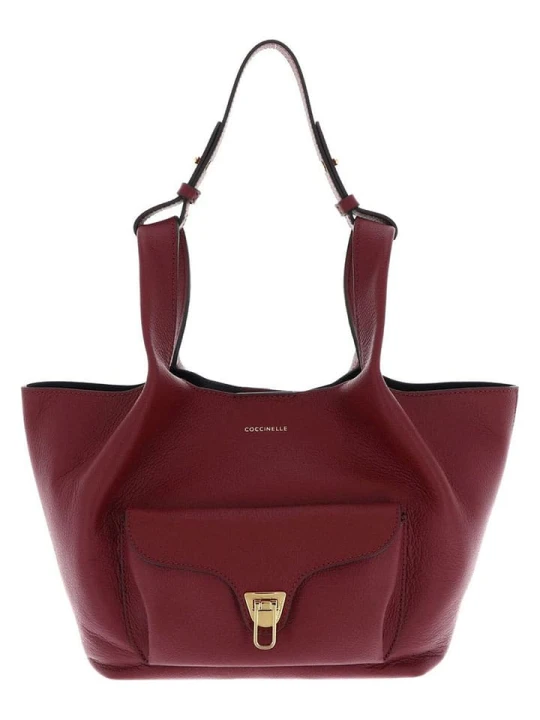 Zdjęcie produktu COCCINELLE Skórzany shopper bag w kolorze czerwonym - 36 x 22 x 10 cm rozmiar: onesize