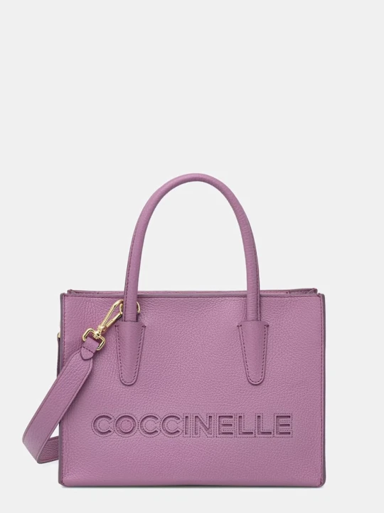 Zdjęcie produktu Coccinelle torebka crossbody damska skórzana fioletowy