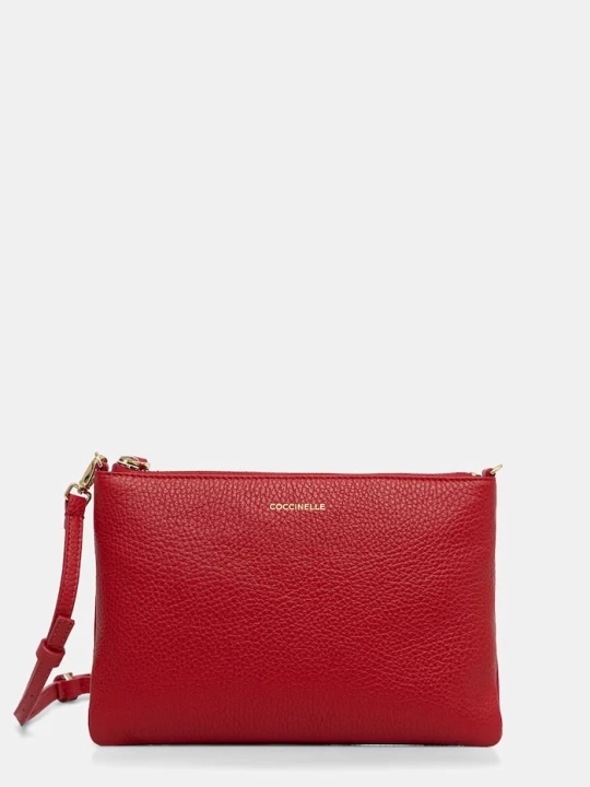 Zdjęcie produktu Coccinelle torebka crossbody damska skórzana BEST CROSSBODY czerwony