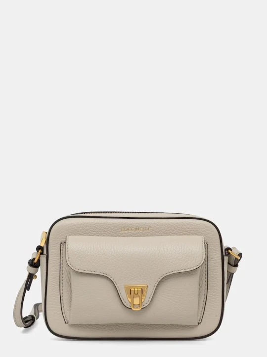 Zdjęcie produktu Coccinelle torebka crossbody damska skórzana beżowy
