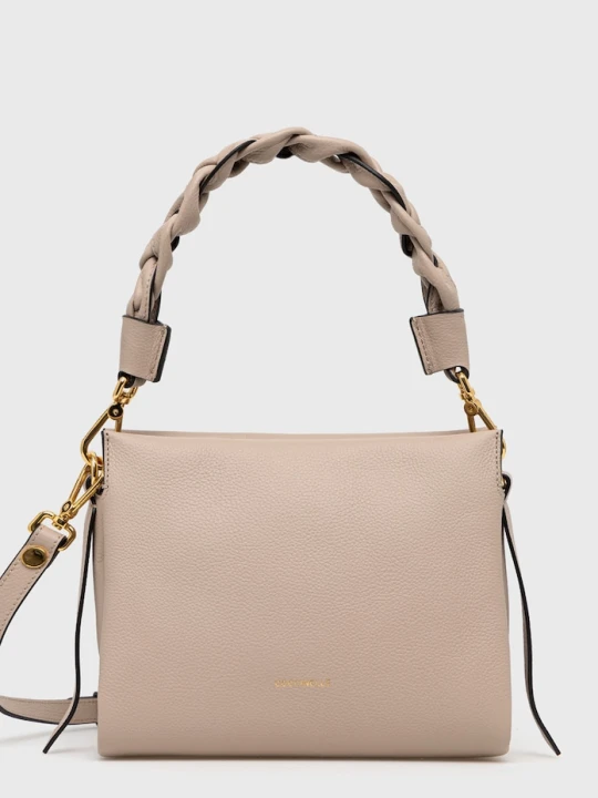 Zdjęcie produktu Coccinelle torebka crossbody damska skórzana beżowy