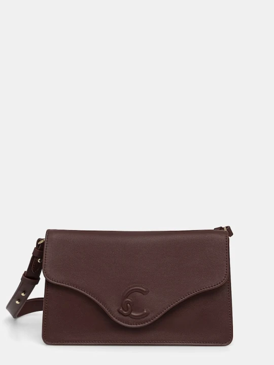 Zdjęcie produktu Coccinelle torebka crossbody damska skórzana bordowy