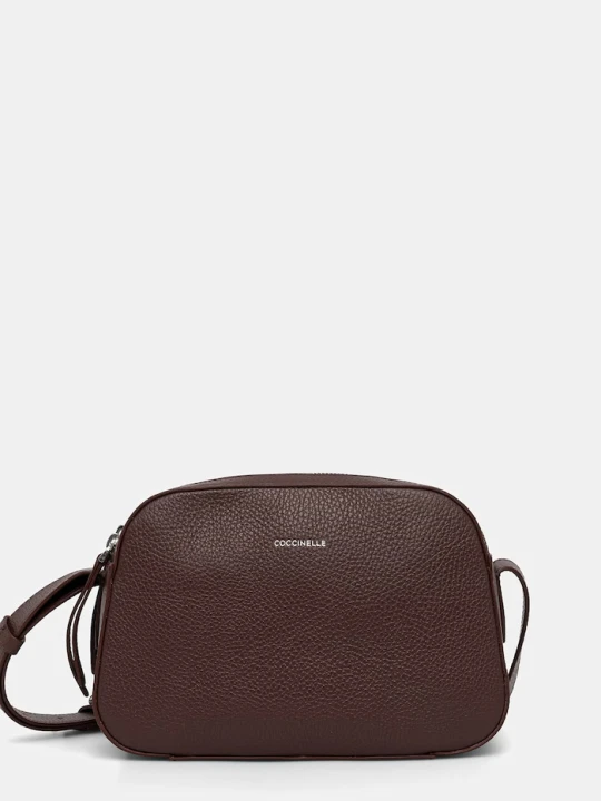 Zdjęcie produktu Coccinelle torebka crossbody damska skórzana bordowy