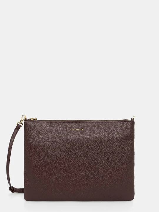 Zdjęcie produktu Coccinelle torebka crossbody damska skórzana bordowy