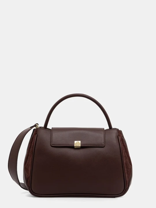 Zdjęcie produktu Coccinelle torebka crossbody damska skórzana bordowy