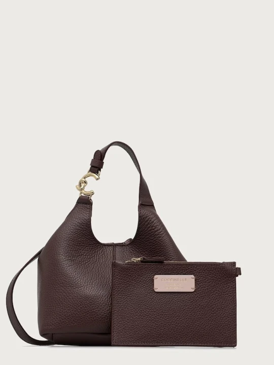 Zdjęcie produktu Coccinelle torebka crossbody damska skórzana bordowy