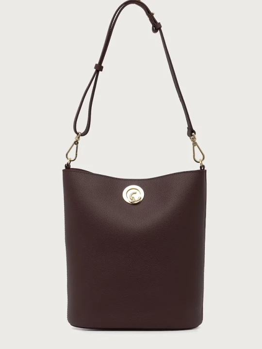 Zdjęcie produktu Coccinelle torebka crossbody damska skórzana bordowy