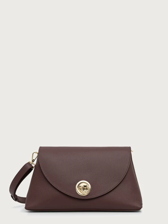 Zdjęcie produktu Coccinelle torebka crossbody damska skórzana NIKLA bordowy