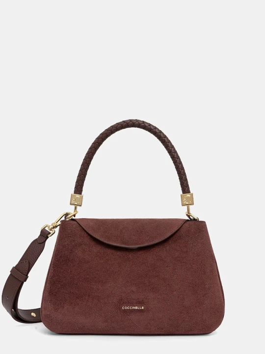 Zdjęcie produktu Coccinelle torebka crossbody damska zamszowa bordowy