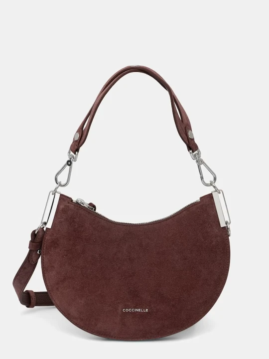 Zdjęcie produktu Coccinelle torebka crossbody damska zamszowa bordowy