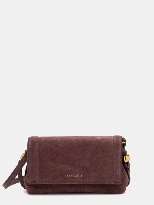 Zdjęcie produktu Coccinelle torebka crossbody damska zamszowa bordowy