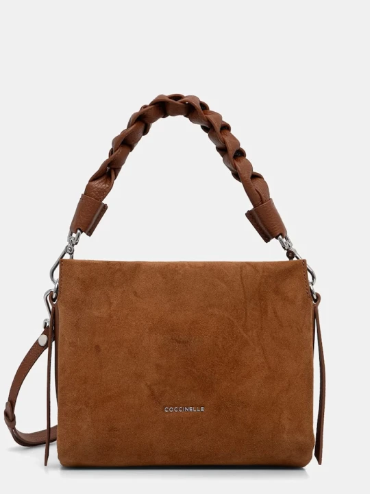 Zdjęcie produktu Coccinelle torebka crossbody damska zamszowa brązowy
