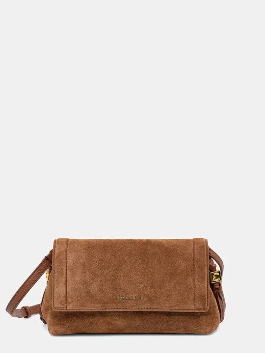 Zdjęcie produktu Coccinelle torebka crossbody damska zamszowa brązowy
