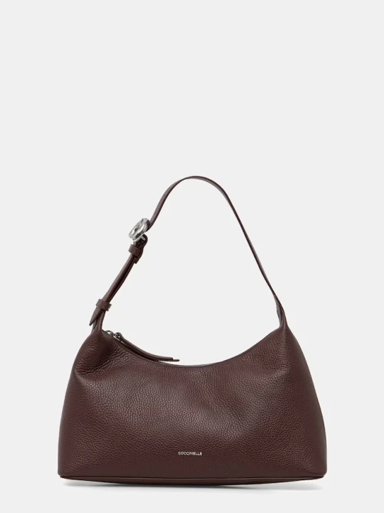 Zdjęcie produktu Coccinelle torebka hobo damska skórzana bordowy
