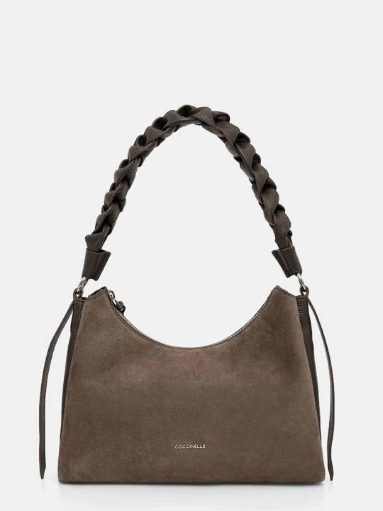 Zdjęcie produktu Coccinelle torebka hobo damska zamszowa BOHEME SUEDE BIMATERIAL zielony