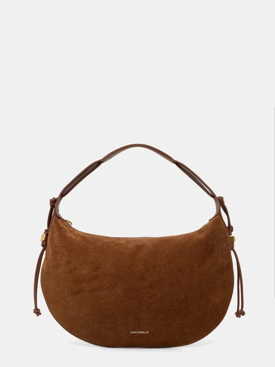 Zdjęcie produktu Coccinelle torebka hobo damska zamszowa brązowy