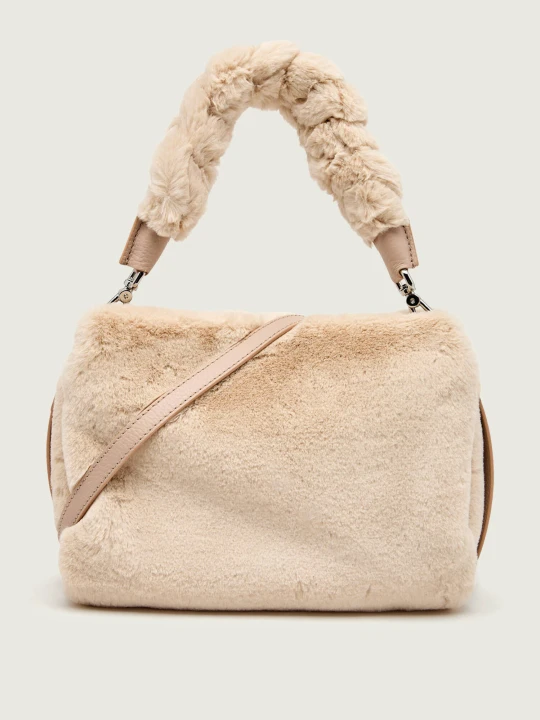 Zdjęcie produktu Coccinelle Torebka na ramię Coccinelle Boheme | shearling | z dodatkiem skóry beżowy
