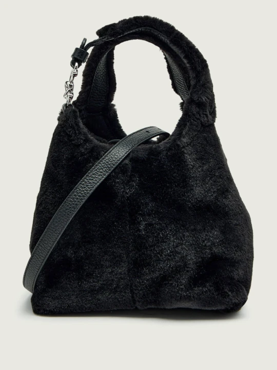 Zdjęcie produktu Coccinelle Torebka na ramię Coccinelle C-Easy | z dodatkiem skóry | shearling czarny
