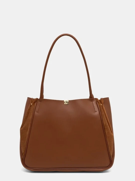 Zdjęcie produktu Coccinelle torebka shopper damska skórzana brązowy