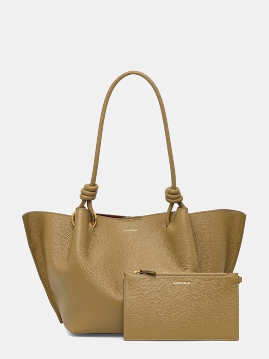 Zdjęcie produktu Coccinelle torebka shopper damska skórzana FINN złoty