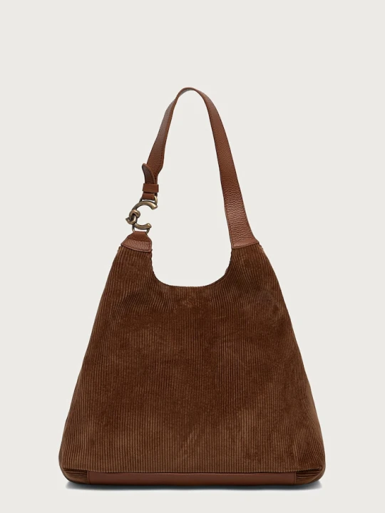 Zdjęcie produktu Coccinelle torebka shopper damska sztruksowa brązowy