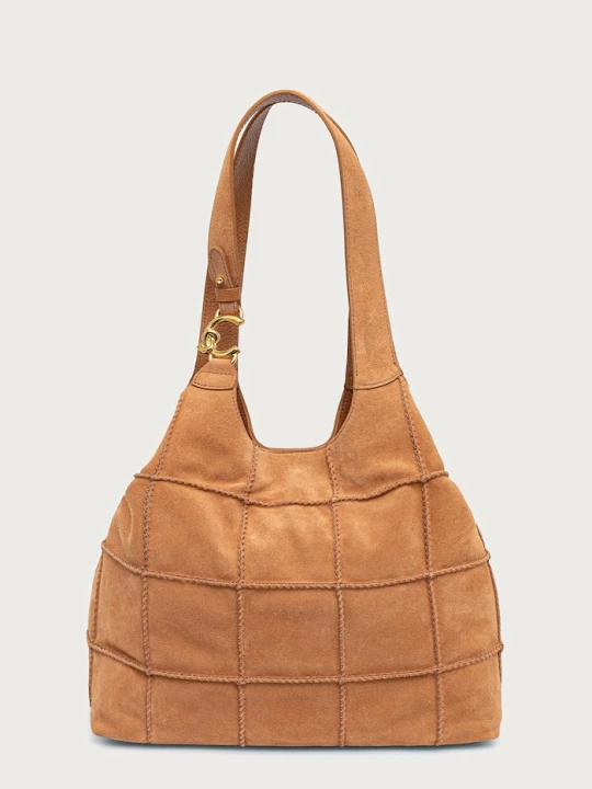 Zdjęcie produktu Coccinelle torebka shopper damska zamszowa złoty