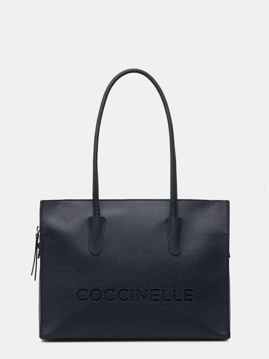 Zdjęcie produktu Coccinelle torebka shopper damska skórzana granatowy