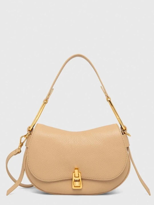 Zdjęcie produktu Coccinelle Torebka crossbody damska skórzana beżowy